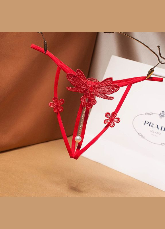 Сексуальные трусики с разрезом и подвеской с жемчужиной (арт.8075) No Brand (346121354)