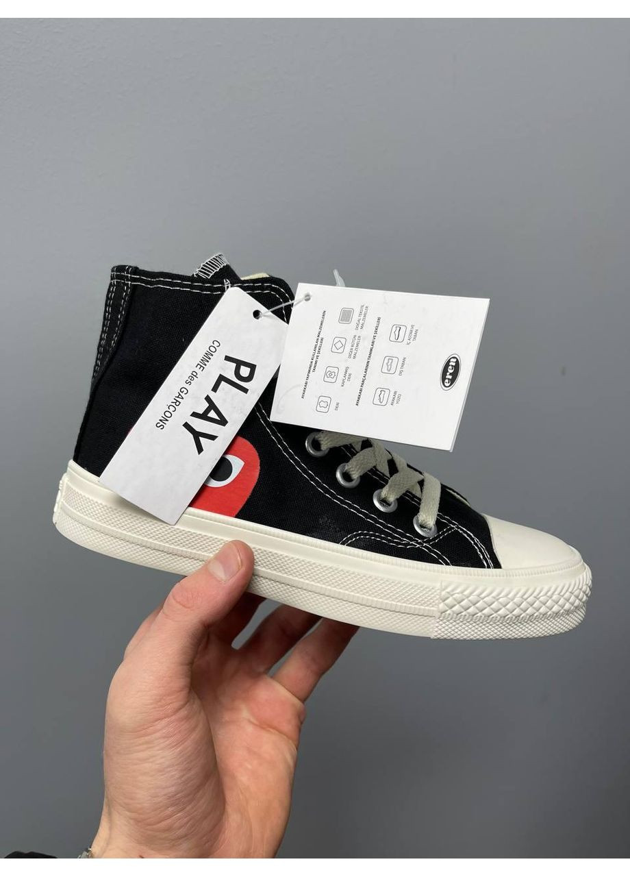 Белые демисезонные кеды мужские converse comme des garçons play x конверс No Brand