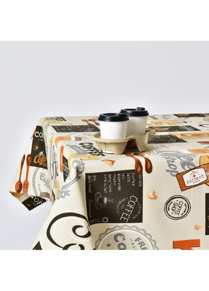Скатерть с водоотталкивающей пропиткой 140х170 см хлопок Coffee IDEIA (366288997)
