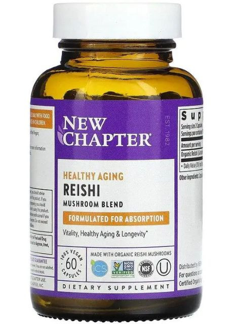 Грибы рейши Reish 60 капс New Chapter (357340161)