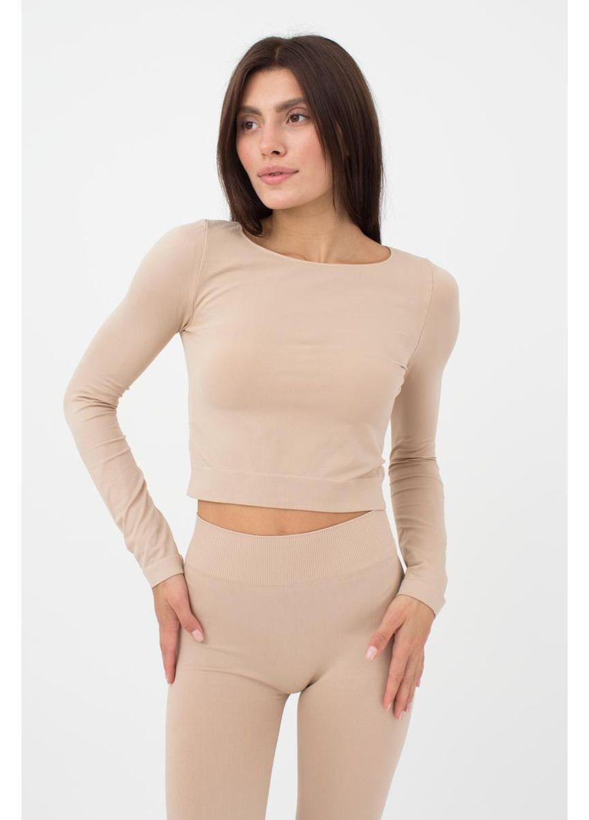 Топ вкорочений Giulia T-SHIRT WITH LONG SLEEVES - (351854458)