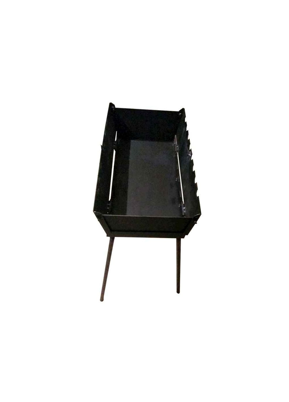 Мангал-чемодан s=2мм на 10 шампуров с коваными элементами ХАРКІВ (359435403)