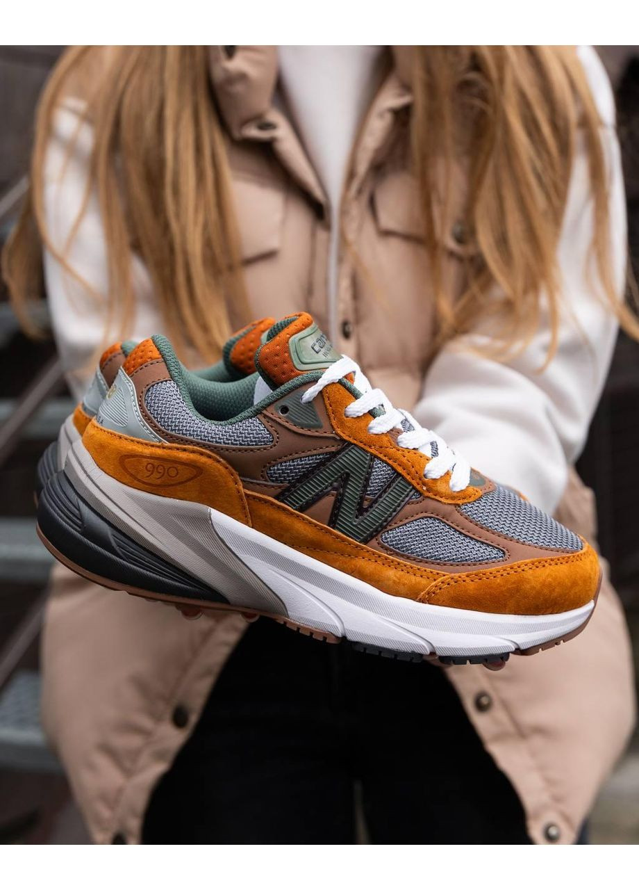 Білі Осінні кросівки чоловічі new balance 990v6 x carhartt wip sculpture center нью беланс 990 No Brand