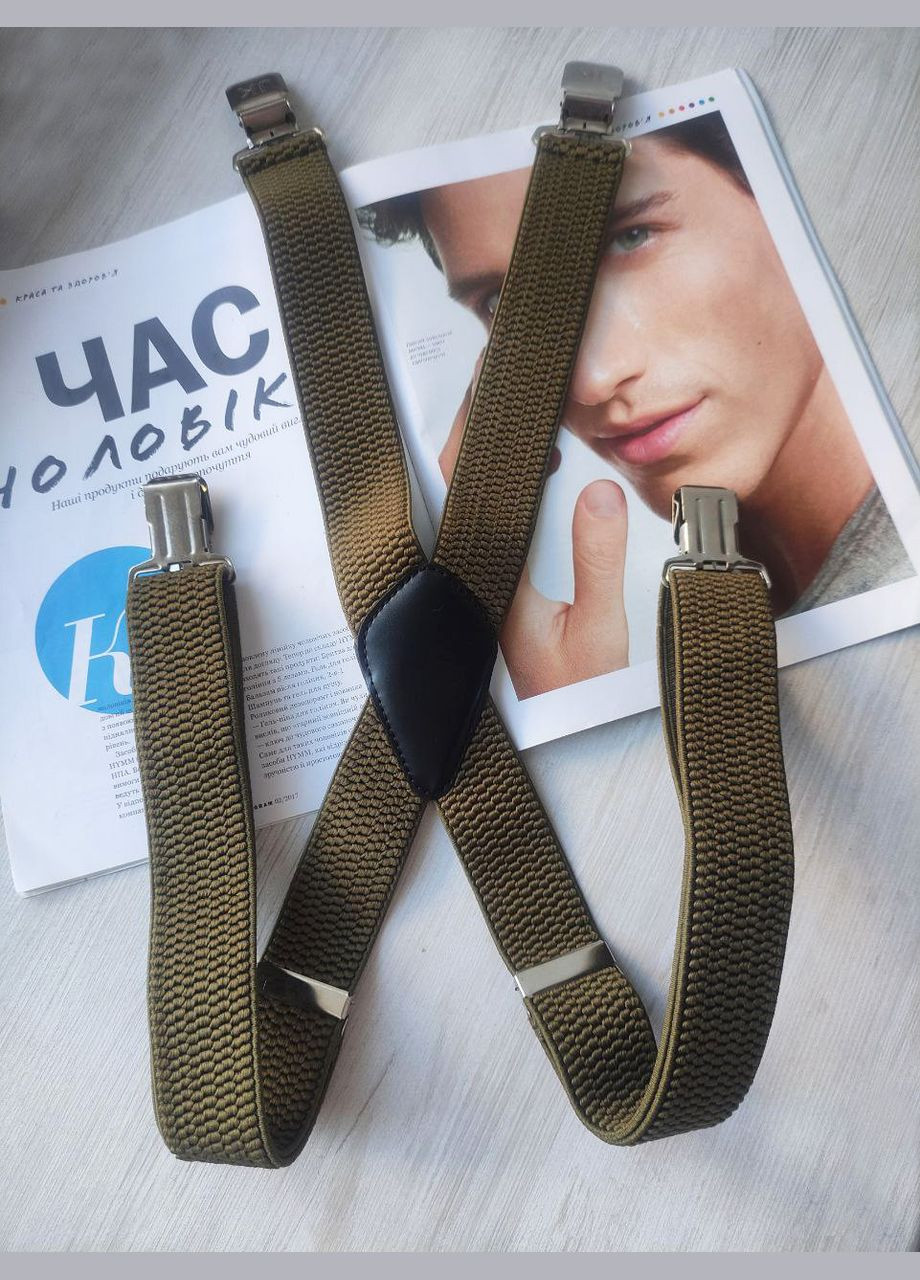 Мужские подтяжки оливка No Brand (330775034)