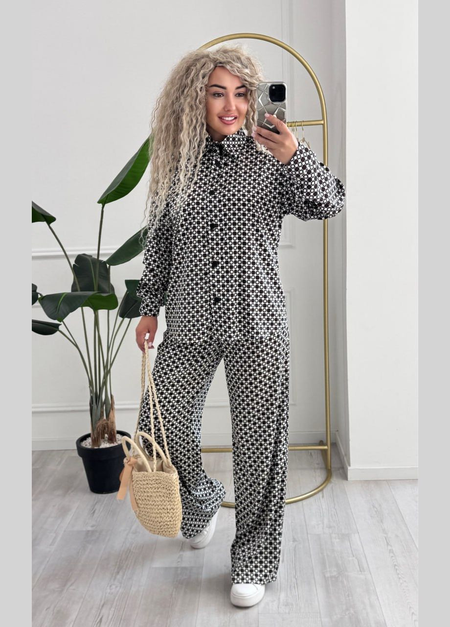 Костюм шелк Армани рубашка и брюки палаццо No Brand (341696766)