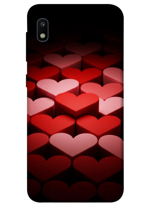 Чехол с принтом для Samsung Galaxy A10 (A105F) / для самсунг галакси А10 Hearts pattern No Brand (338612658)