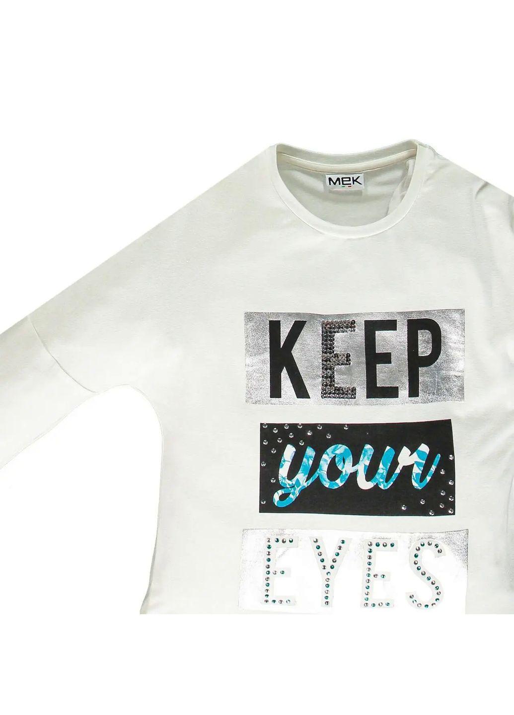 Белый демисезонный повседневный лонгслив MEK