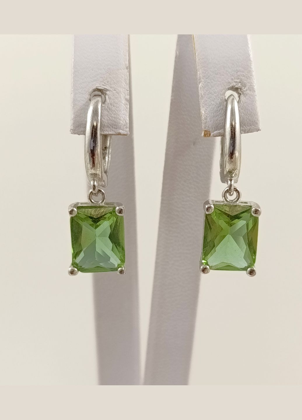 Сережки срібні з султанітом С3790-слт No Brand Сережки (342116247)