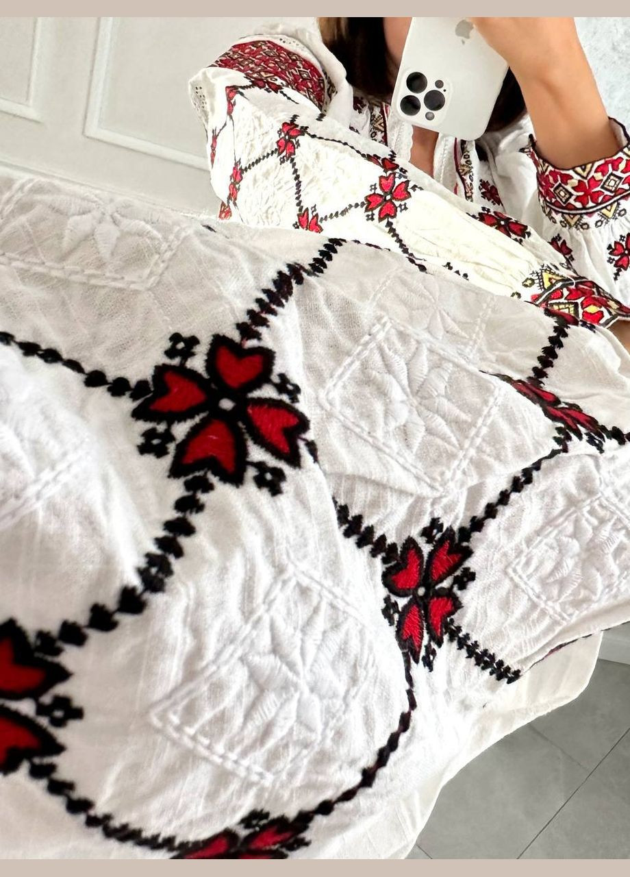 Біла вишиванка Garna візерунок орнамент бавовна (347163819)