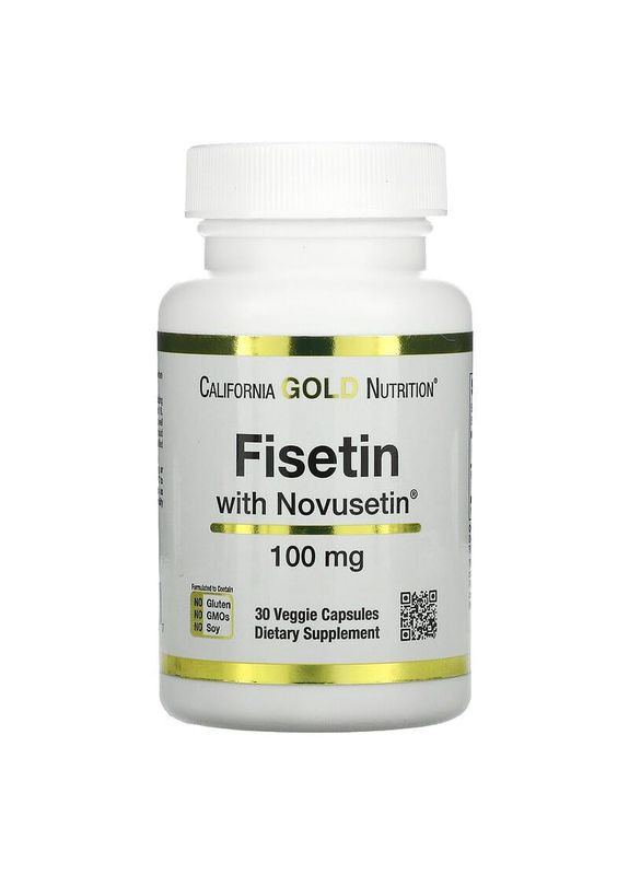 Антиоксидант Физетин Fisetin with Novusetin 100 мг 30 капс. California Gold Nutrition (346513828)