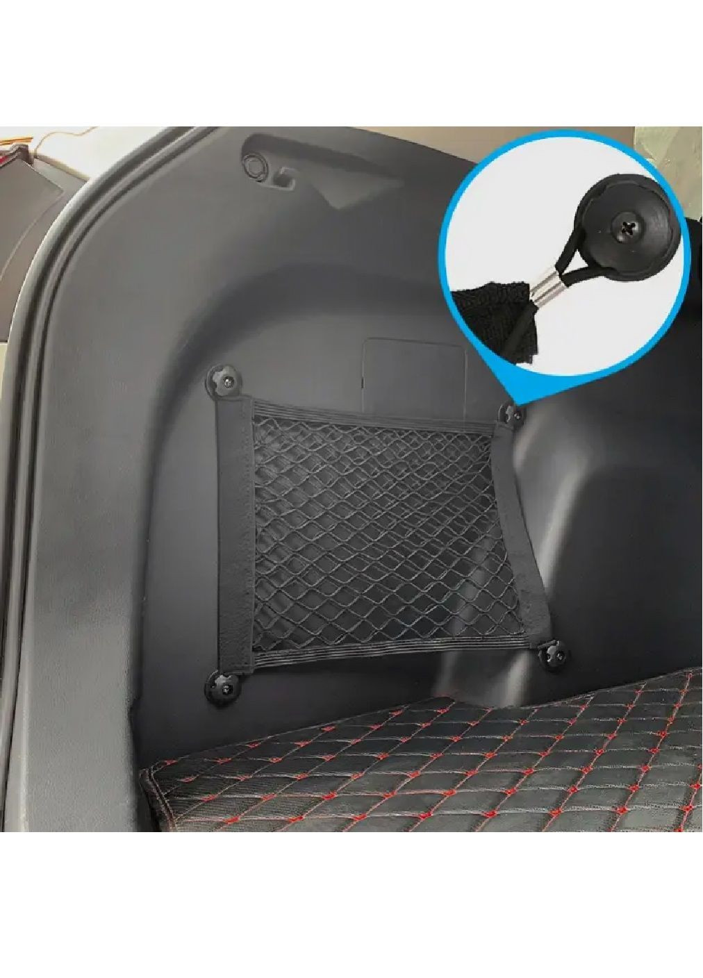 Сетка сумка органайзер аксессуар в багажник машины автомобиля с креплением петлями на 4 фиксатора 25х35 см (479297-Prob) Unbranded (316708089)