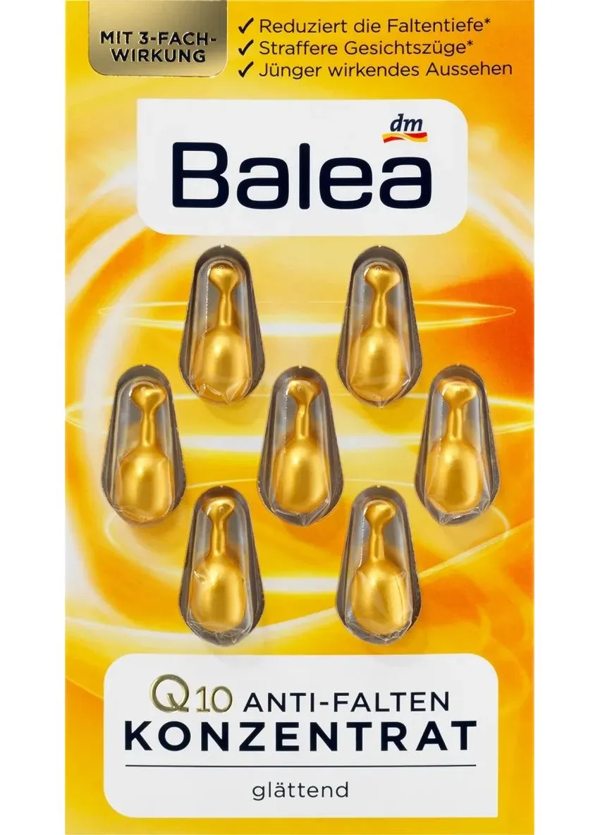 Капсулы-концентрат от морщин Konzentrat Q10 Anti-Falten, 7 St Balea (366569661)