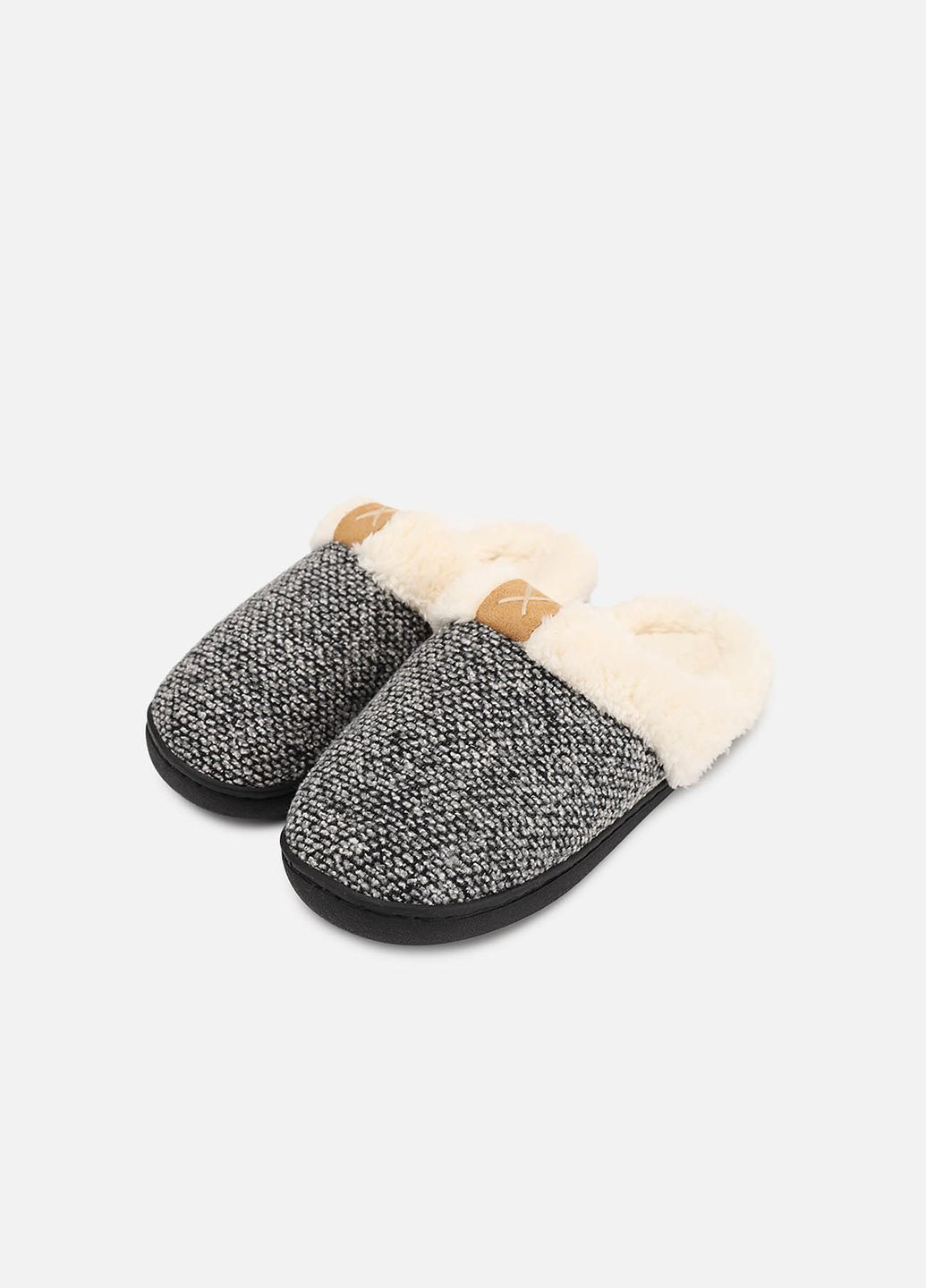 Серые тапочки домашние женские цвет серый цб-00276841 No Brand