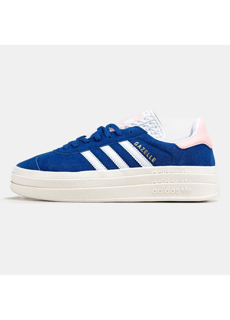 КРОСІВКИ ЖІНОЧІ ADIDAS GAZELLE BOLD BLUE WHITE АДІДАС ГАЗЕЛЬ No Brand білі демісезони (369392309)