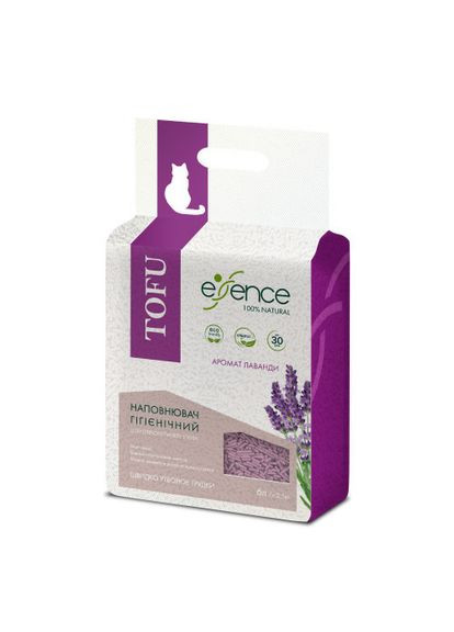 Наполнитель для кошачьего туалета из тофу, с ароматом лаванды, 6 л. Essence (324625453)