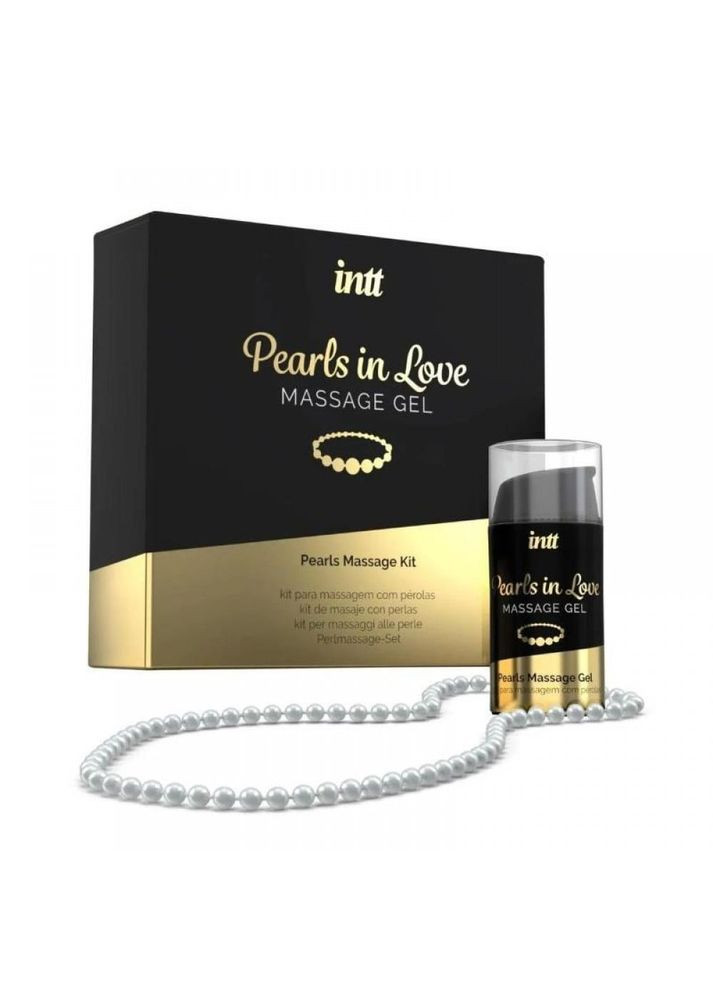 Набір для інтимного масажу Pearls in Love, 15 мл, з гелем та намистами Intt (333986588)