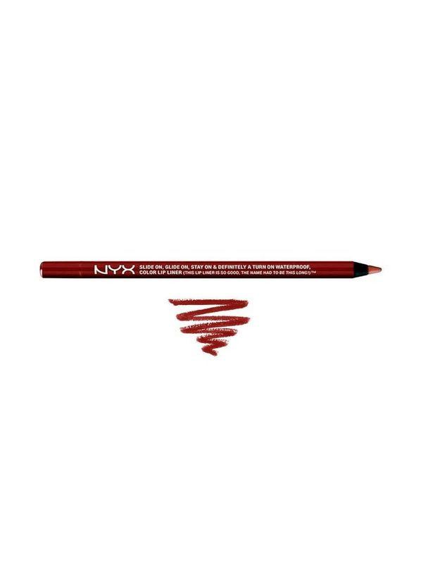 Контурный карандаш для губ Slide On Lip Pencil (1,2 гр) 12 Red Tape NYX Professional Makeup (279364225)