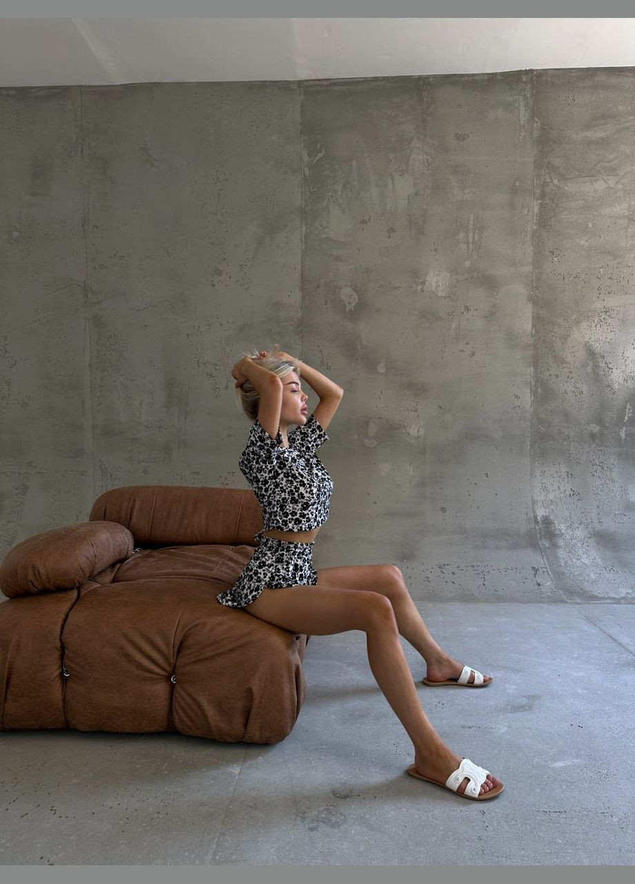 Черная всесезон пижама с шортами и топом топ + шорты Adelante