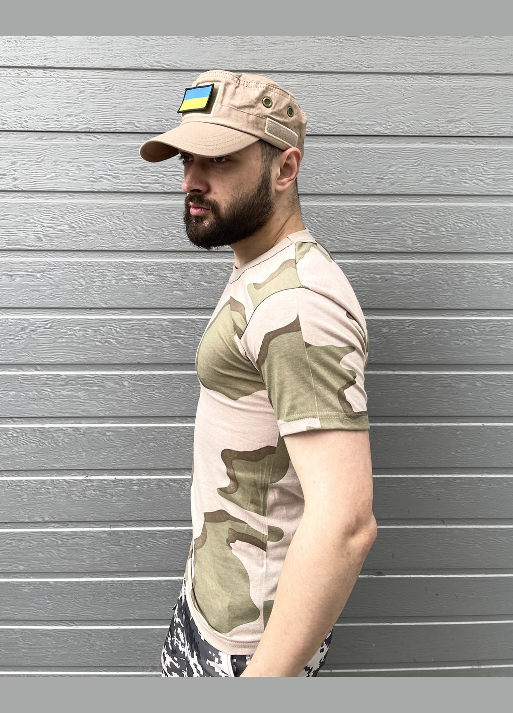 Футболка камуфляж беж + зелений No Brand (317604240)