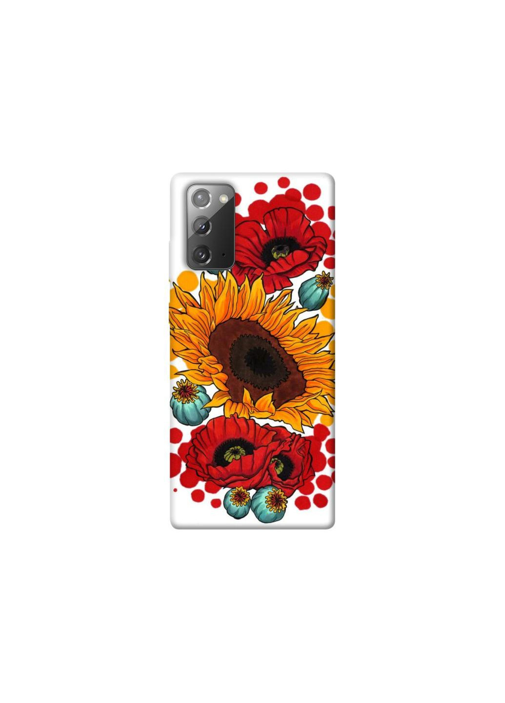 Чохол на Samsung Galaxy Note 20 Соняшники та маки Frontalka (353359736)