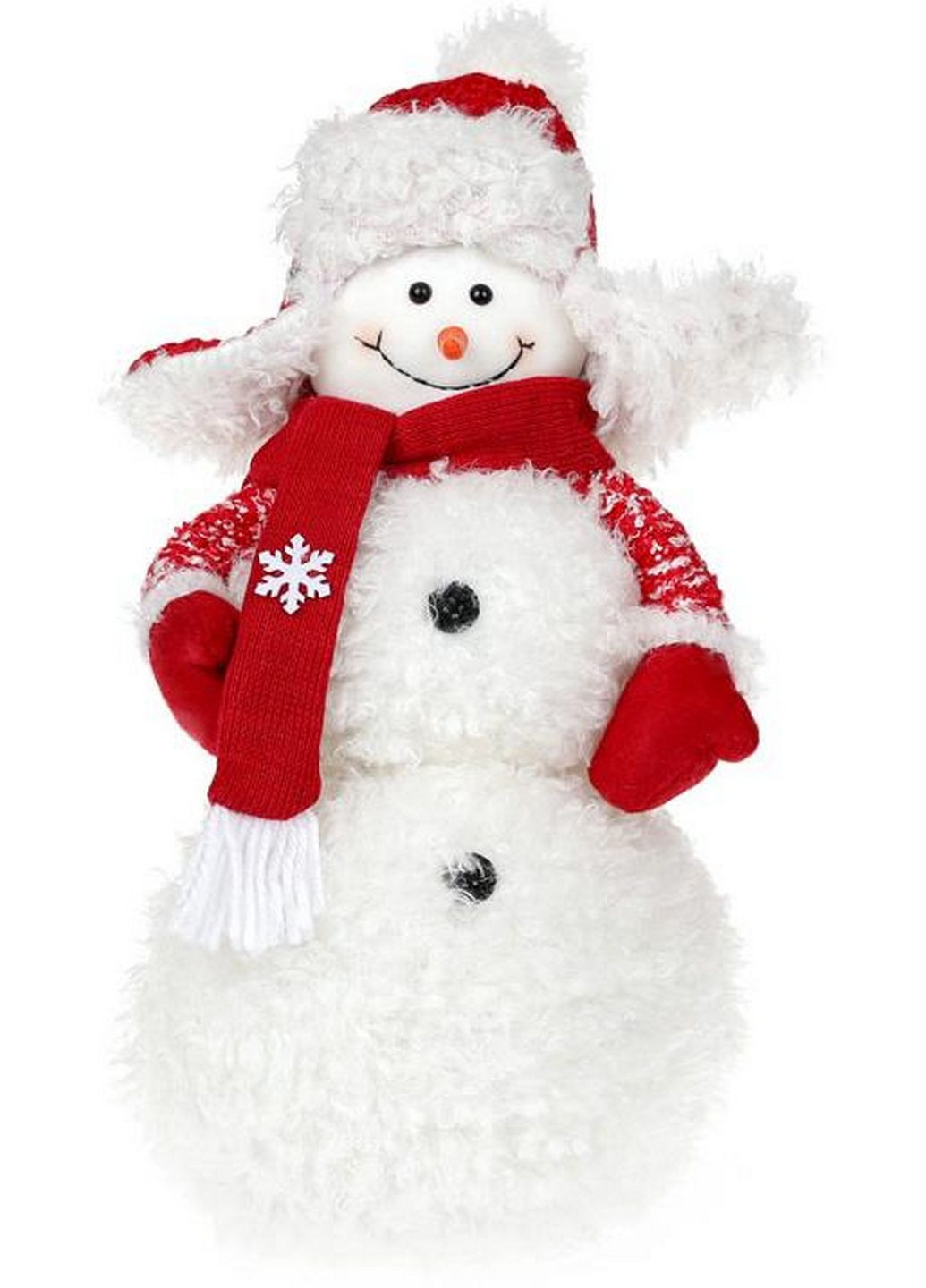 М'яка іграшка "Сніговик у шапці-вушанці" 24х17х33 см Bona (289460749)