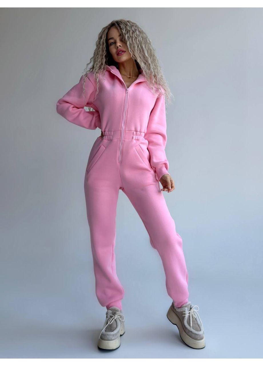 ❄️ Жіночий комбінезон з вушками ❄️ No Brand рожевий