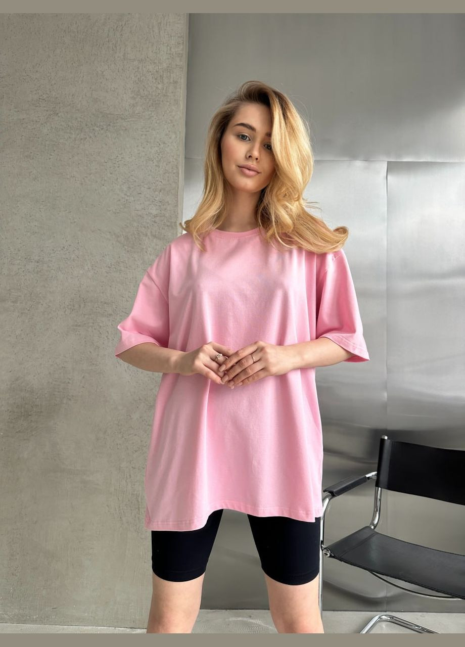 Жіноча базова футболка колір рожевий р.42/46 452428 New Trend - (285711151)