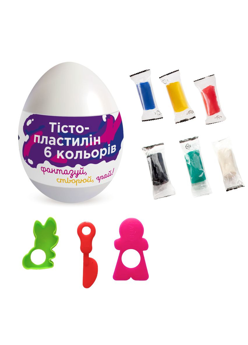 Набір для ліплення в яйці "Тісто-пластилін 6 кольорів" (TY4466) DGT-ART (311682618)