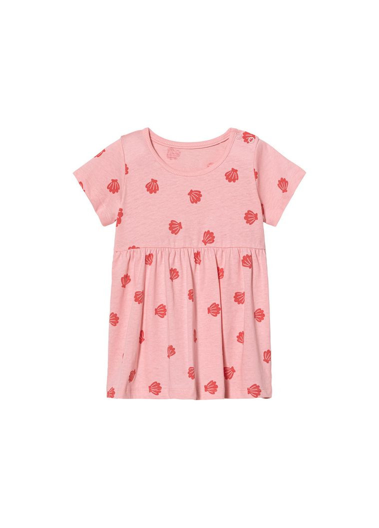 Розовое платье хлопковое с принтом для девочки lidl 444170 Lupilu (331111561)