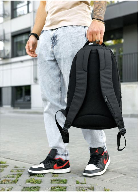 Чоловічий тканинний рюкзак з відділенням під ноутбук Чорний з принтом (11450281346) Sambag (360965546)