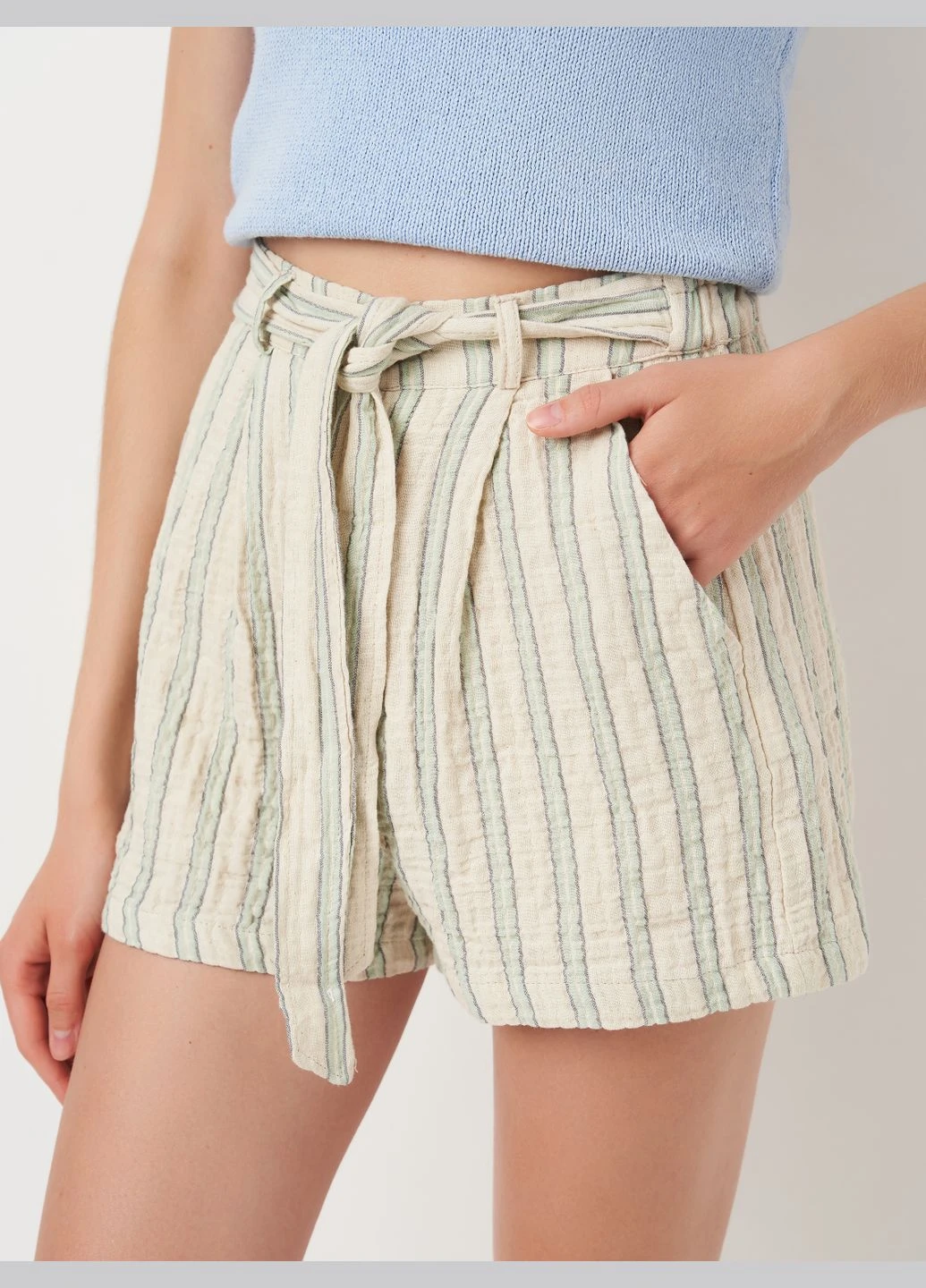 Шорти у складі з льоном Pull & Bear (301698849)