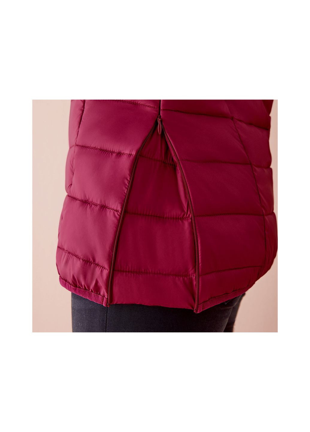 Бордова демісезонна куртка демісезонна для вагітних і слінгокуртка 3 в 1 для жінки bionic-finish® eco 357573 бордовий Esmara