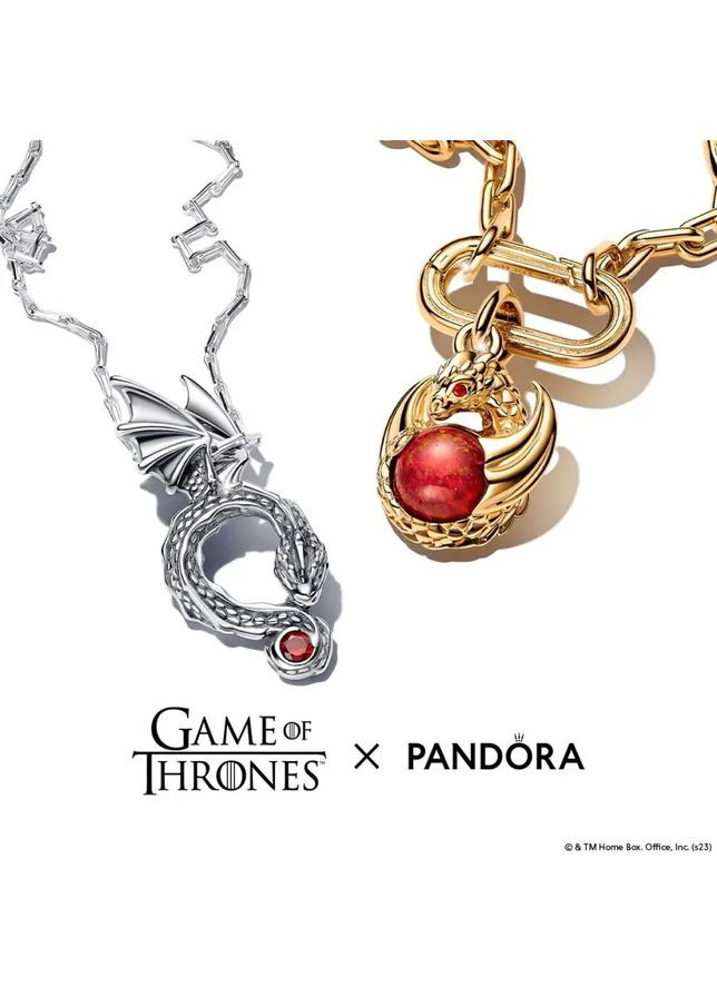 Срібний шарм Пандора "Вогонь дракона" Гра Престолів 762972C01 Kabluchka (355345210)