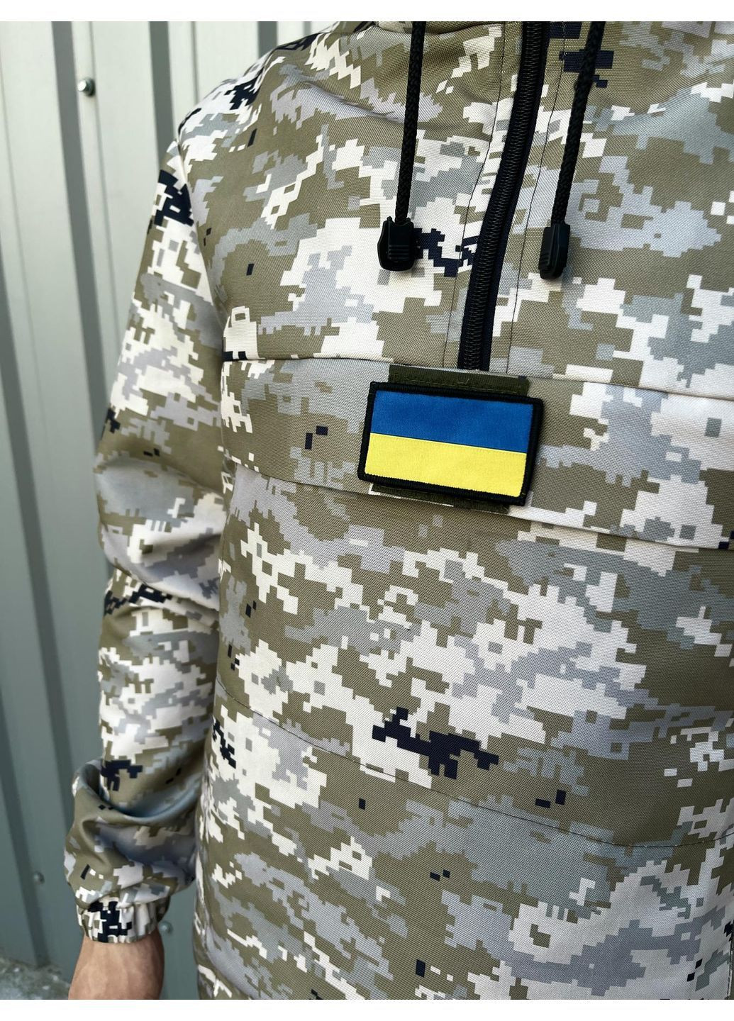 Мужской военный анорак Terra Light Pixel с большим карманом-кенгуру+ подарок на выбор Intruder Анорак (370366641)