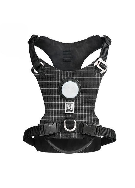 Шлея для собак TLH6771 со светодиодной подсветкой и держателем для GPS-трекера Черный, M Truelove (373444092)