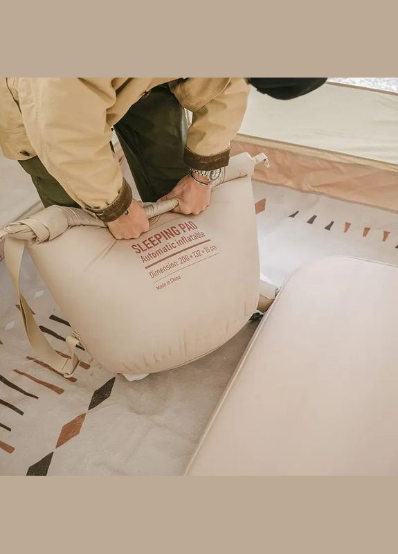 Матрац самонадувний 6 см подвійний NH21FCD11, бежевий Naturehike (353504820)