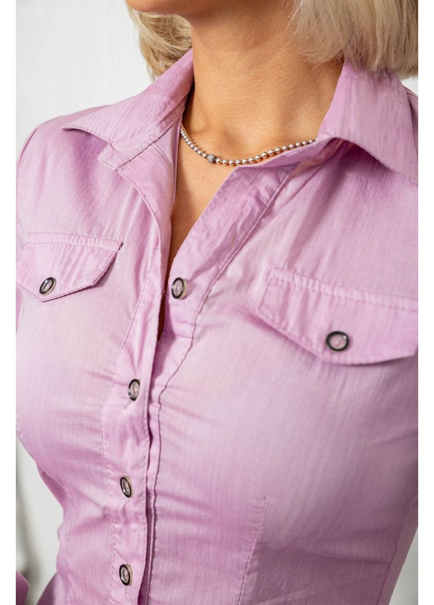 Сорочка жіноча однотонна, колір бузковий, 230R068-10 Ager (373018618)