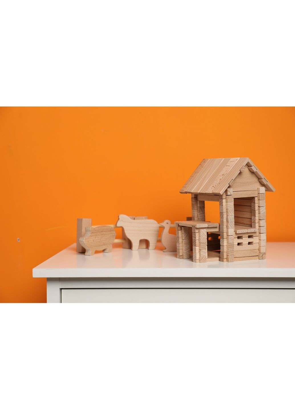 Деревянный конструктор Домик с верандой, 102 детали () Igroteco 900255 (370832223)