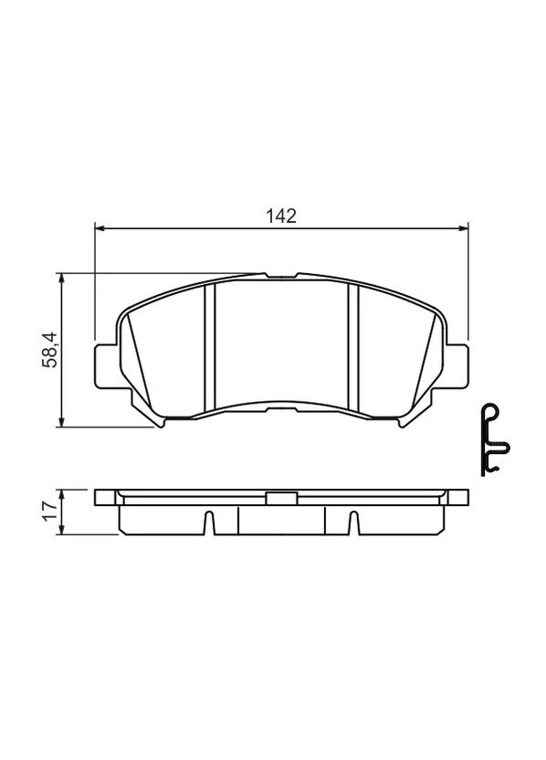 Колодки гальмівні дискові ПЕРЕДН NISSAN ROGUE 2.5 2007.01-2015.12 BO 0986494501 Bosch (354333541)