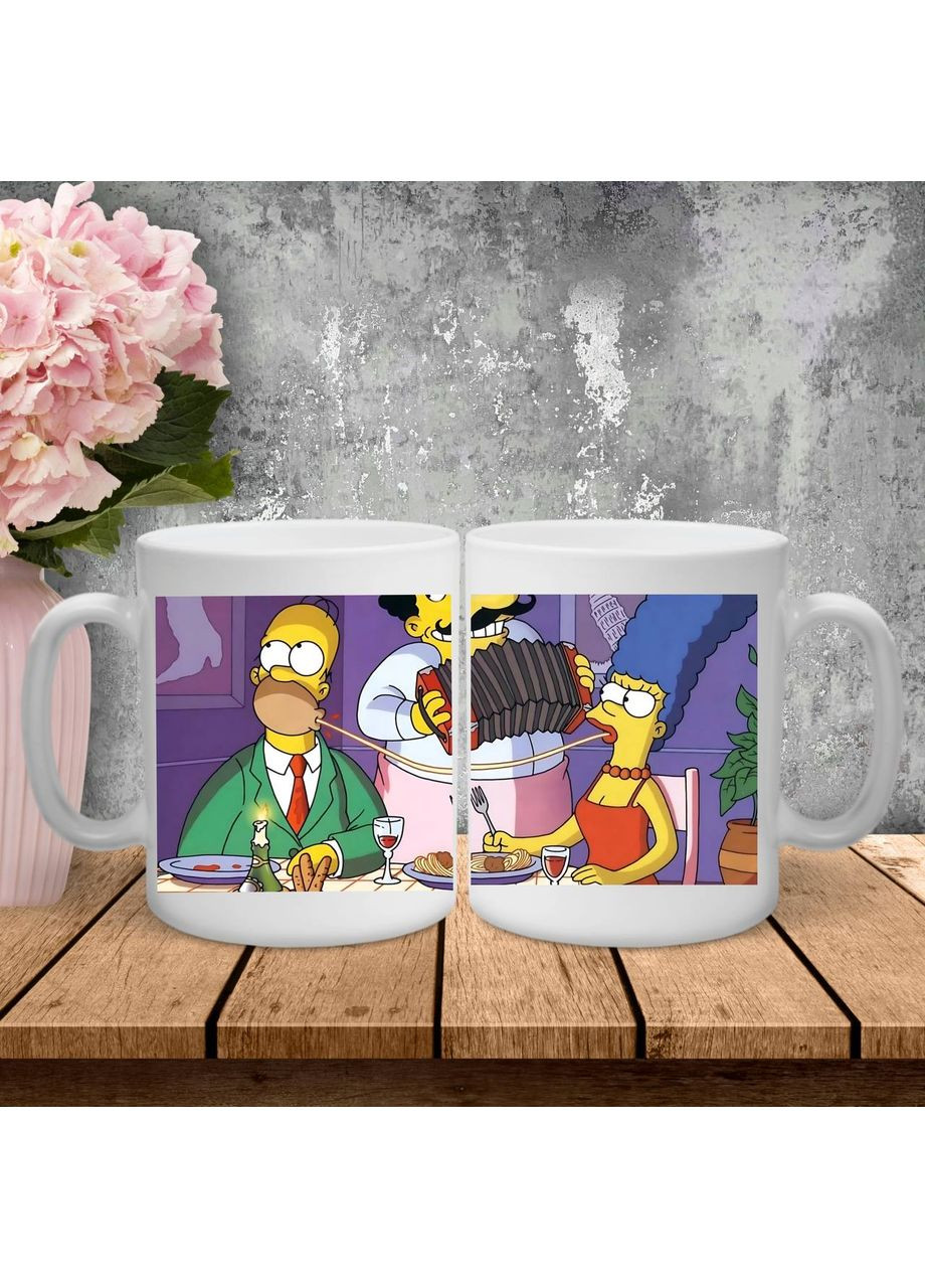 Парные чашки с принтом – Мардж и Гомер! Hand Made (366873939)
