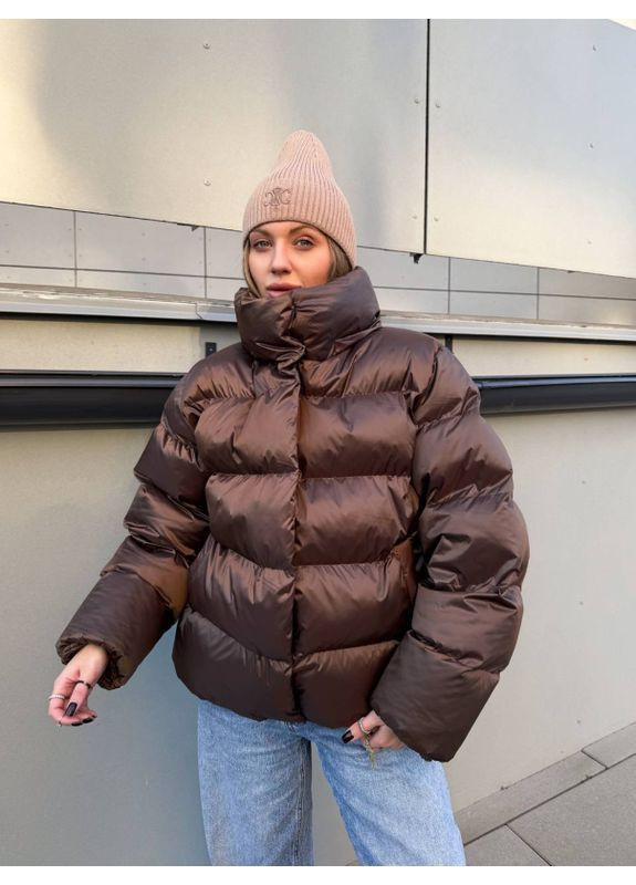 Коричневая зимняя куртка зимняя утепленная ''самира'' Mirage