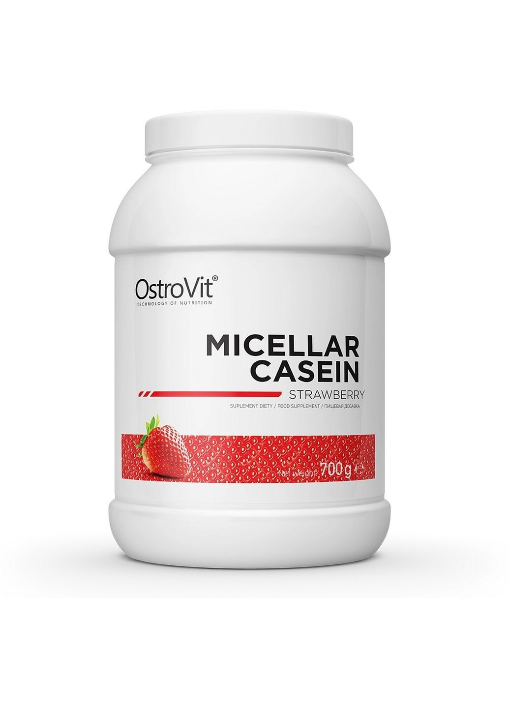 Протеин Micellar Casein, 700 грамм Клубника Ostrovit (293419838)