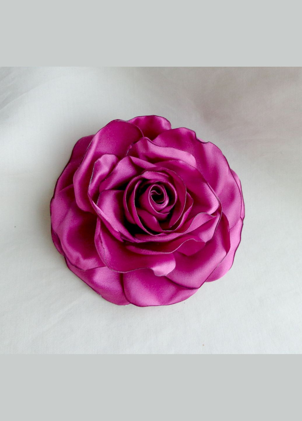 Брошка з тканини ручної роботи "Лілова троянда" No Brand (349843061)