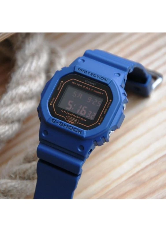 Протиударные часы мужские наручные оригинальные G-Shock DW-5600BBM-2ER с полимерным ремешком Casio (401559524)