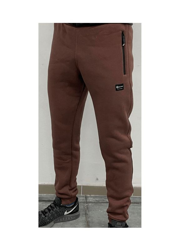 Коричневые демисезонные зауженные брюки Hector