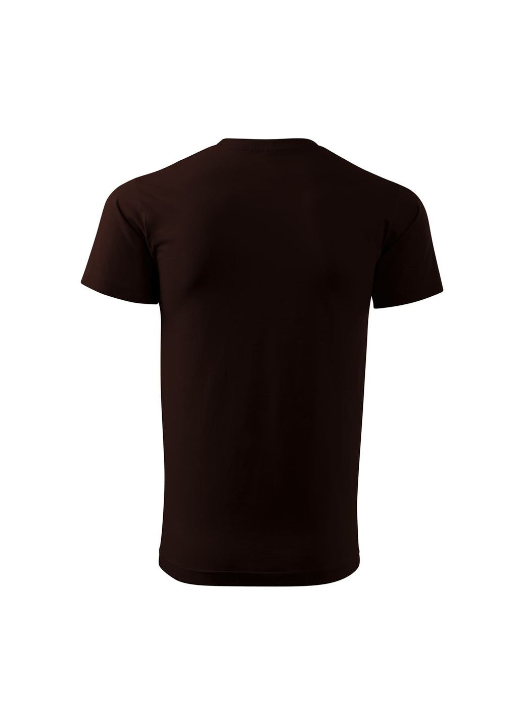 Темно-коричнева футболка чоловіча бавовняна однотонна темно-коричнева 129-27 з коротким рукавом Malfini Basic
