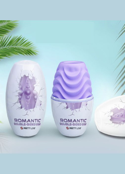 Мужской двухсторонний мастурбатор яйцо Romantic DoubleSided EGG. Яйцо для мастурбации. Pretty Love (314874477)