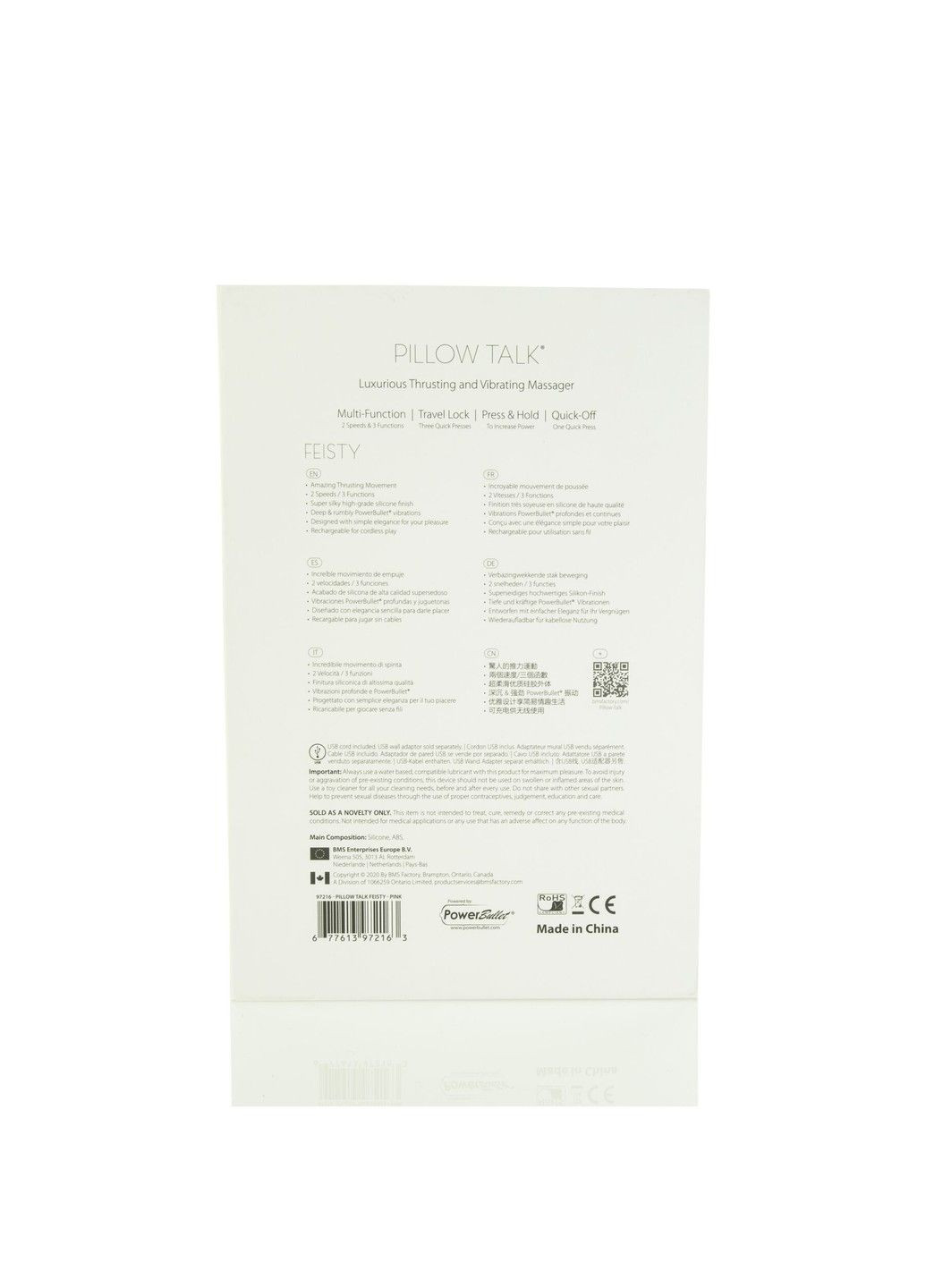 Роскошный вибратор-пульсатор с присоской - Feisty Thrusting Vibrator Pink Pillow Talk (298349930)