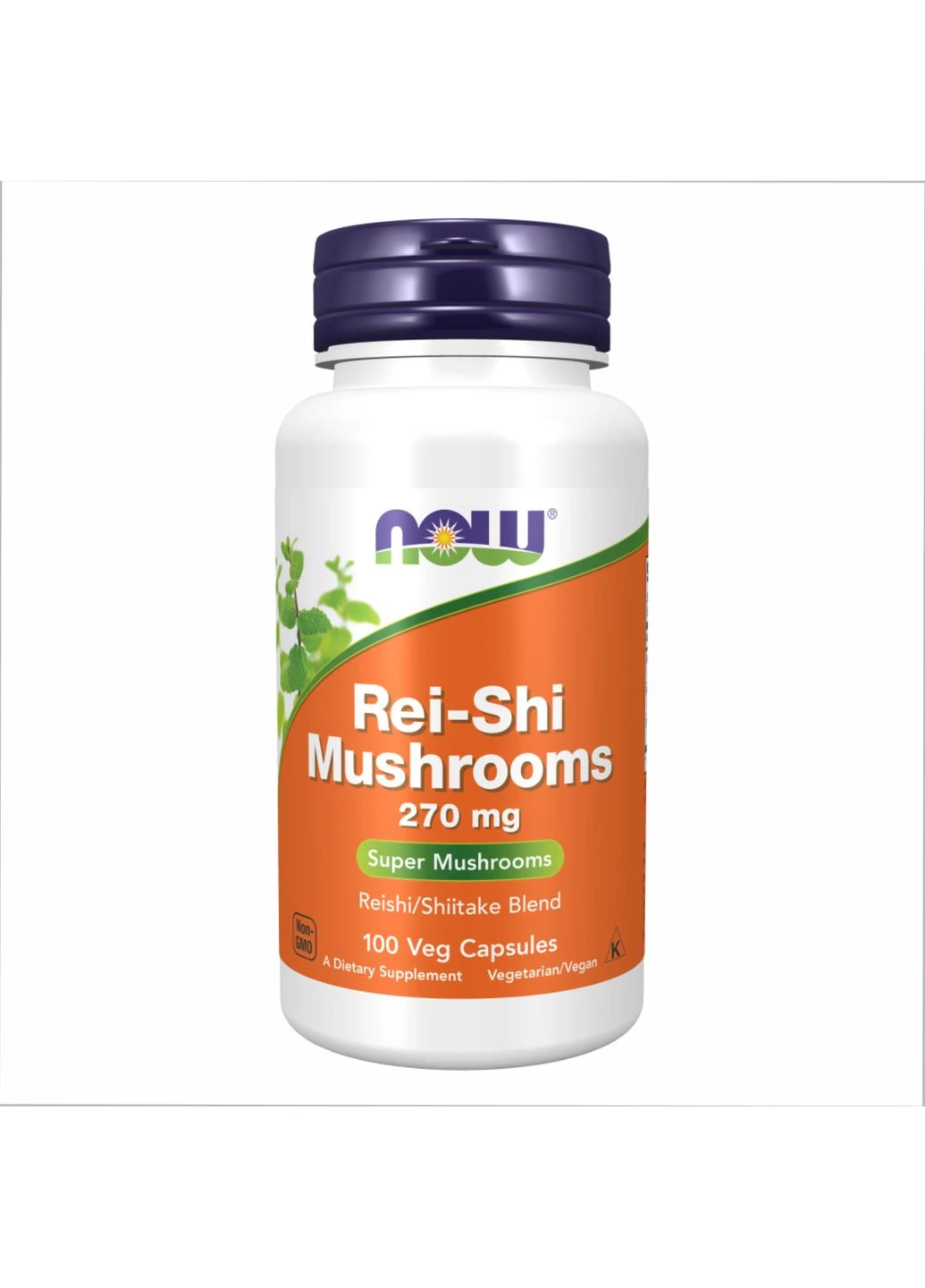 Оригінал! Rei-Shi Mushrooms 270 mg - 100 vcaps Now Foods (398847364)