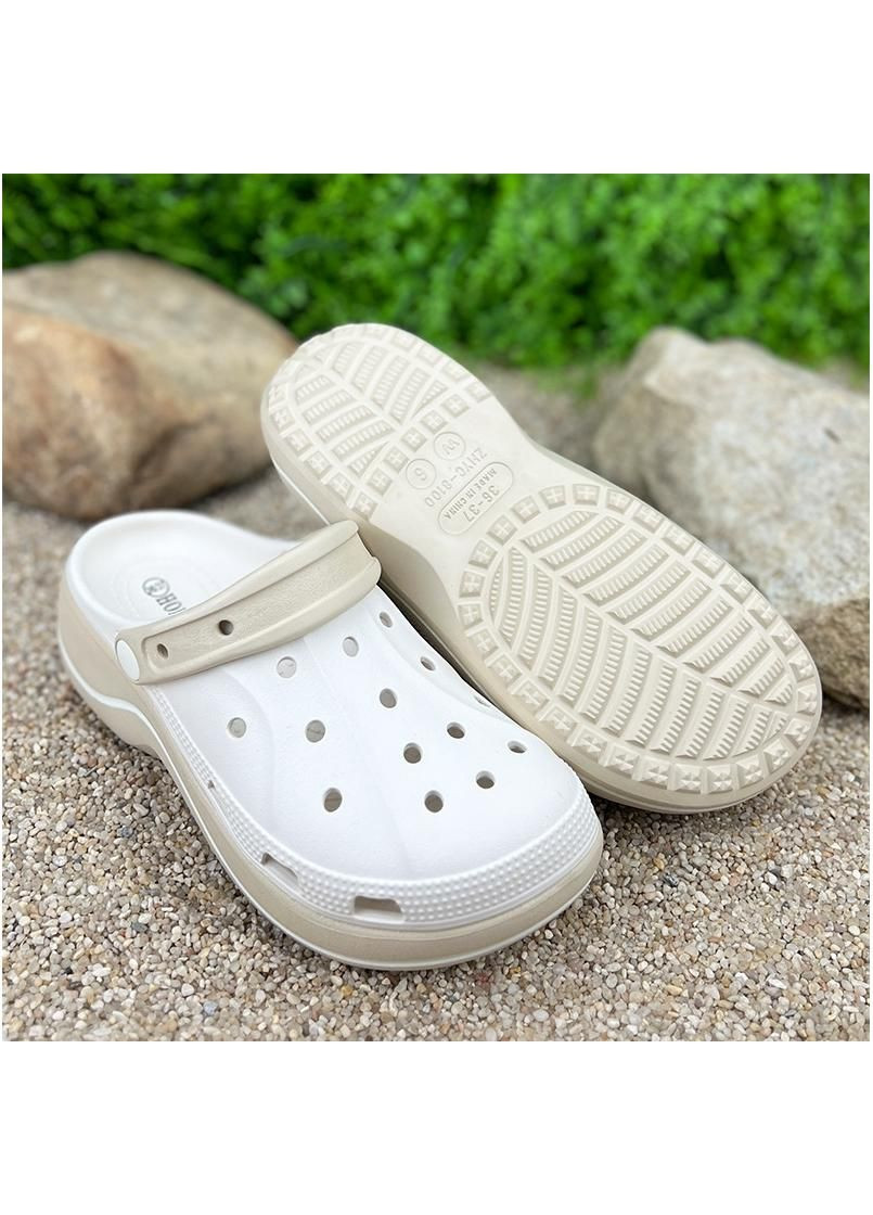 Крокси жіночі на танкетці Е-0010821-3 Білі Sanlin (294909831)